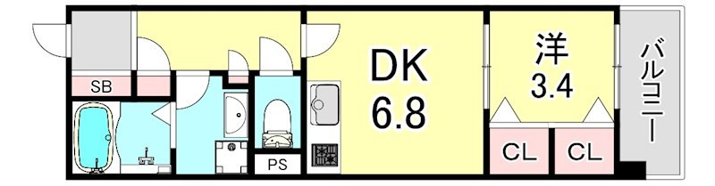 レゾナンス西宮北口の間取り