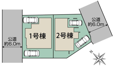 【区画図】 | 桃山台4丁目　新築戸建　２区画