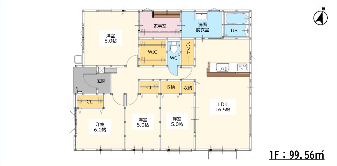 佐賀市大和町大字久池井12期1区画 1号棟の間取り