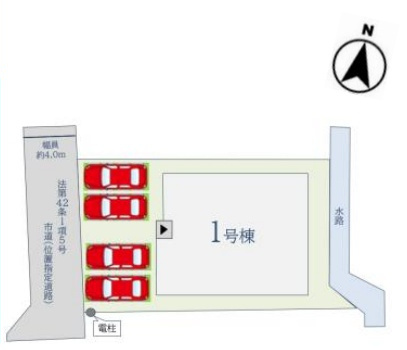 佐賀市大和町大字久池井12期1区画 1号棟の区画図