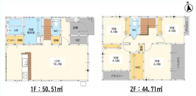 鳥栖市轟木町5期1区画 1号棟の間取り