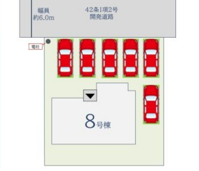 神埼郡吉野ヶ里町三津7期1区画 8号棟の区画図