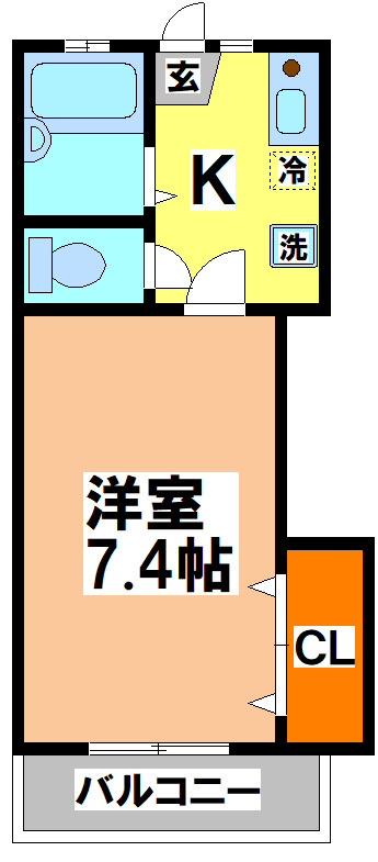 三鷹市下連雀４丁目の賃貸マンションの間取り