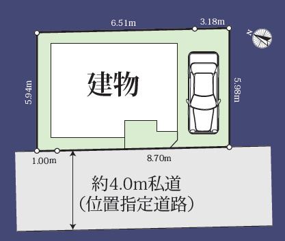 杉並区下井草2丁目　シンプルライフ　快適コンパクト邸宅の区画図