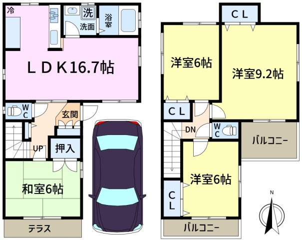 江戸川区中央2丁目戸建ての間取り