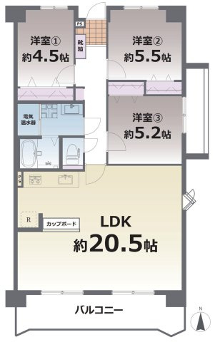 シュリアン熊本南の間取り