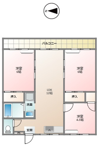 【間取り】 | メゾンパティオC