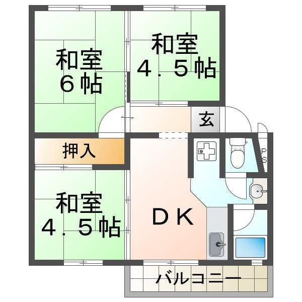 東垂水(1・2)の間取り