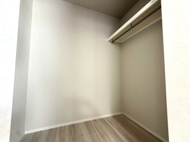 越谷市大道２期２号棟　新築戸建の収納|大容量のウォークインクローゼット。季節ごとの衣替えもスムーズに行えます。