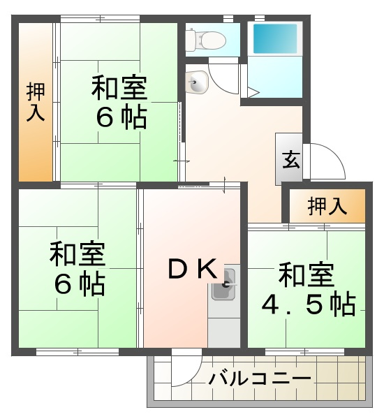 東垂水（1・2）の間取り