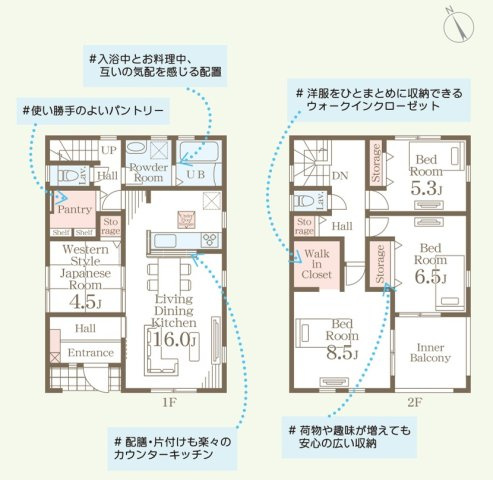 【Livele Garden】　栃木市都賀町平川　第１　全4邸の間取り|〇4LDK〇
ゆったり和室付き♪
使い勝手のよいパントリー付き！