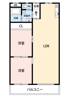 【間取り】 | メガロコープ茨木Ⅱ