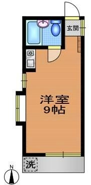 光コーポラスⅡの間取り