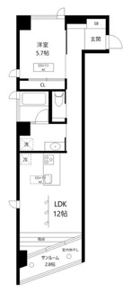 【間取り】 | 開洋館 | 無料駐輪場有　主要彩光面：南東向き
ペット不可　事務所、SOHO使用不可　楽器不可