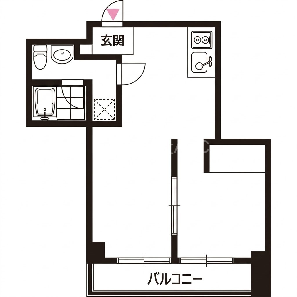 おおきに北堀江サニーアパートメントの間取り