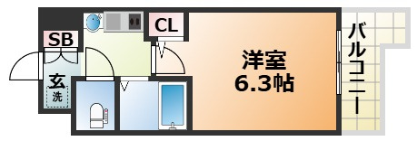 エステムコート新神戸エリタージュの間取り