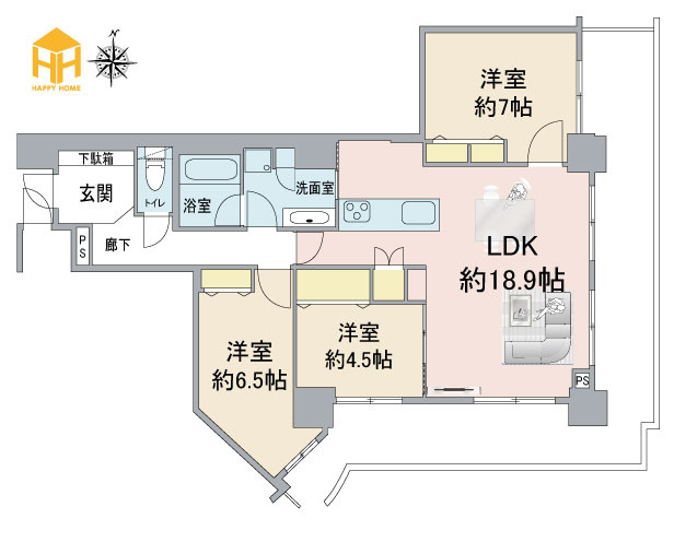 シティゲートタワー千里中央の間取り|※現況と図面が異なる場合現況を優先いたします。