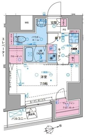 北区西ケ原１丁目の賃貸マンションの間取り