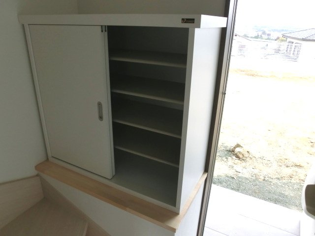 熊本市北区清水岩倉２丁目のアパートの玄関