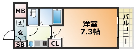 エステムコート新神戸エリタージュの間取り