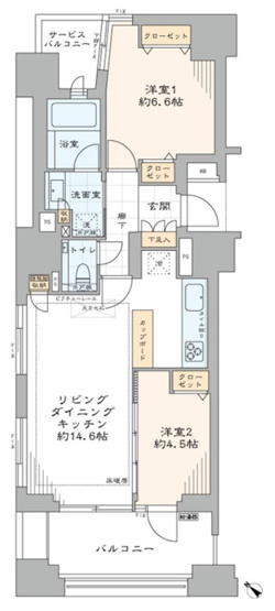 【間取り】 | ウエリス銀座二丁目
