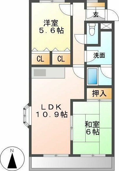 クレセントマンションの間取り