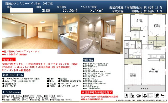 【間取り】 | 【仲介手数料無料】勝田台ファミリーハイツＤ棟 | 仲介O円団では掲載物件以外も仲介手数料無料にてご購入いただけます！