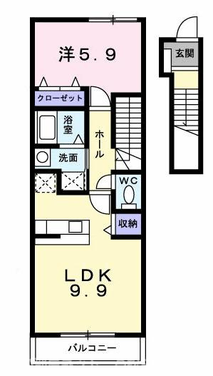 【間取り】 | 来夢１番館　Ｂ