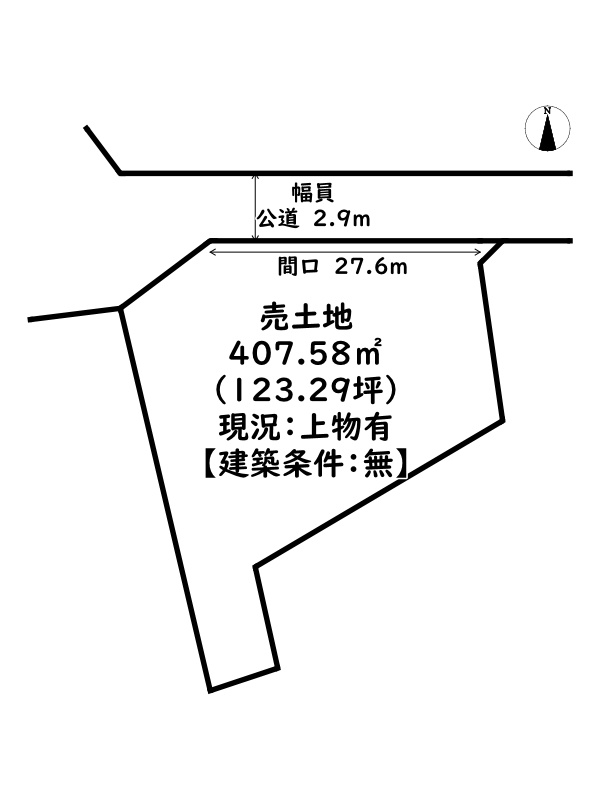 姫路市夢前町莇野/売土地の土地図