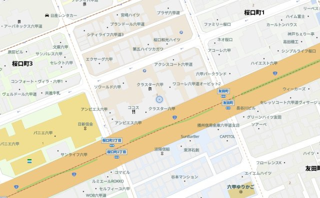 ルジェンテ・リベル六甲道の地図