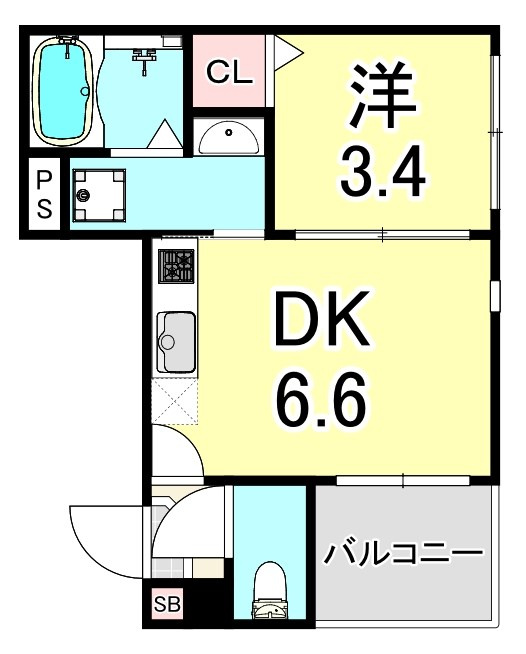 ハーモニーテラス姫里Ⅱの間取り