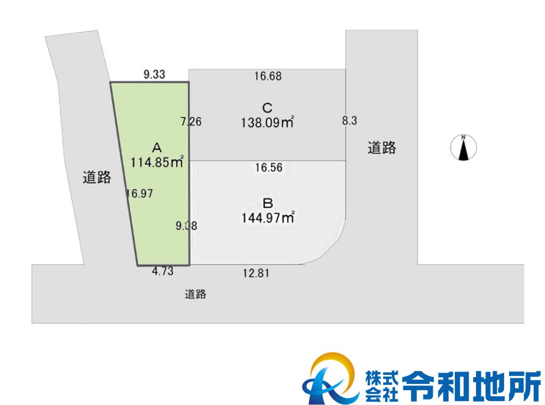 売地　茅ヶ崎市柳島1丁目の土地図