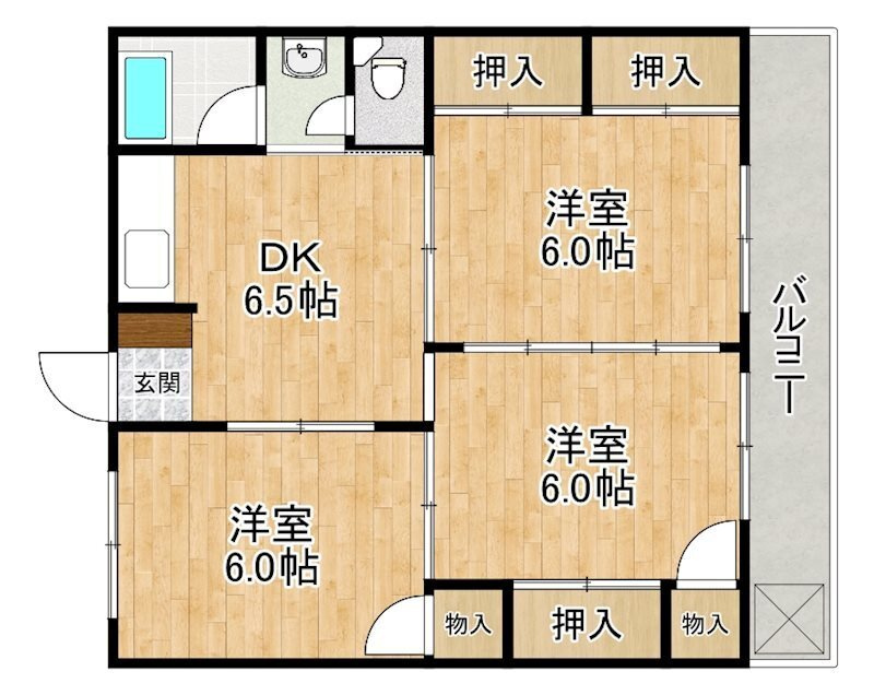 ガーデン津福の間取り