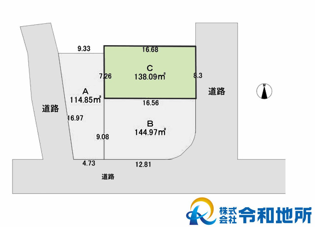 売地　茅ヶ崎市柳島1丁目の土地図