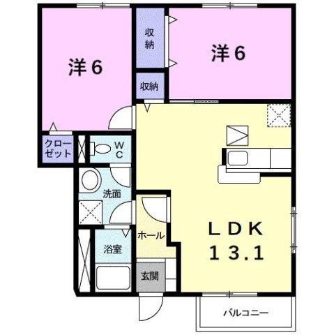 グリ－ンハイツ宮町Ａ　　　刈谷市近郊の賃貸はクラスホーム刈谷店の間取り