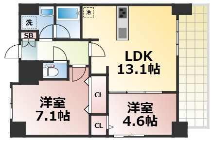 【間取り】 | ブランシュ今里　仲介手数料無料
