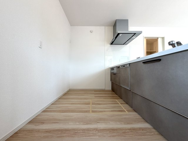 越谷市東町４期１号棟リガーレ　新築戸建のキッチン|移動がしやすく家事動線に優れたキッチンスペース。スムーズに料理がこなせます。