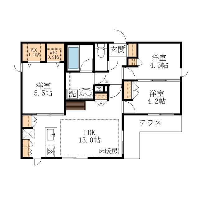 sweet rootsくすのき台の間取り