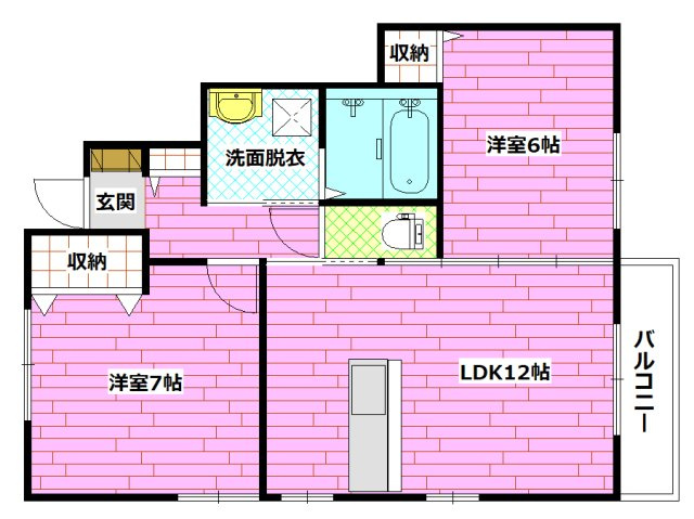 ディアコートB棟の間取り