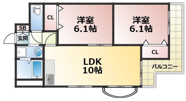 グレースすわの間取り