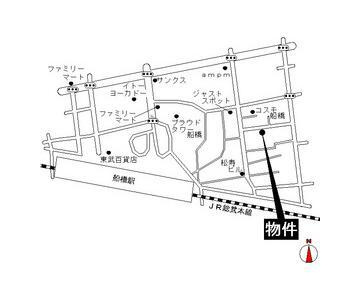 エステート船橋の地図