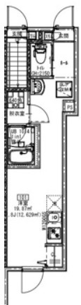 杉並区松ノ木３丁目の賃貸マンションの間取り