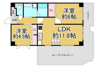 メインステージ武庫之荘の間取り