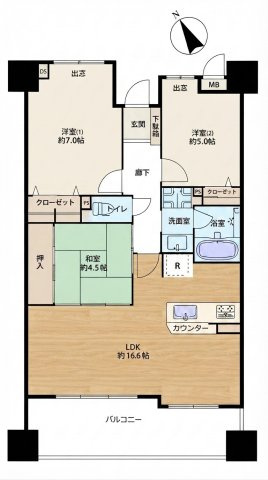ラ・パルク・ステーション竹下公園通りの間取り|※図面と現況が異なる場合は現況優先になります。
