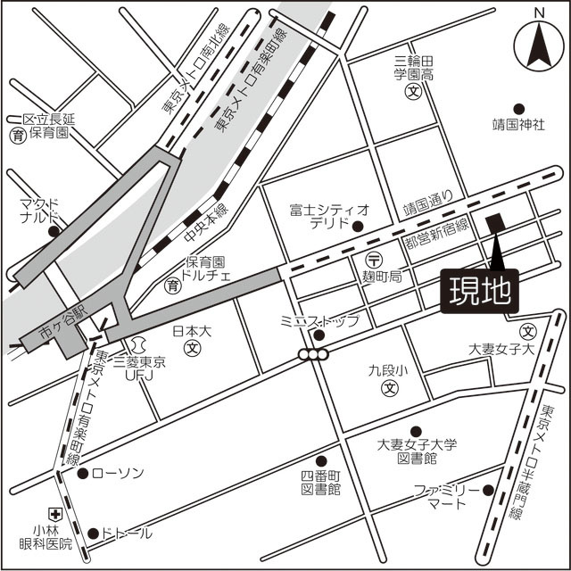 フェリス松本九段の地図