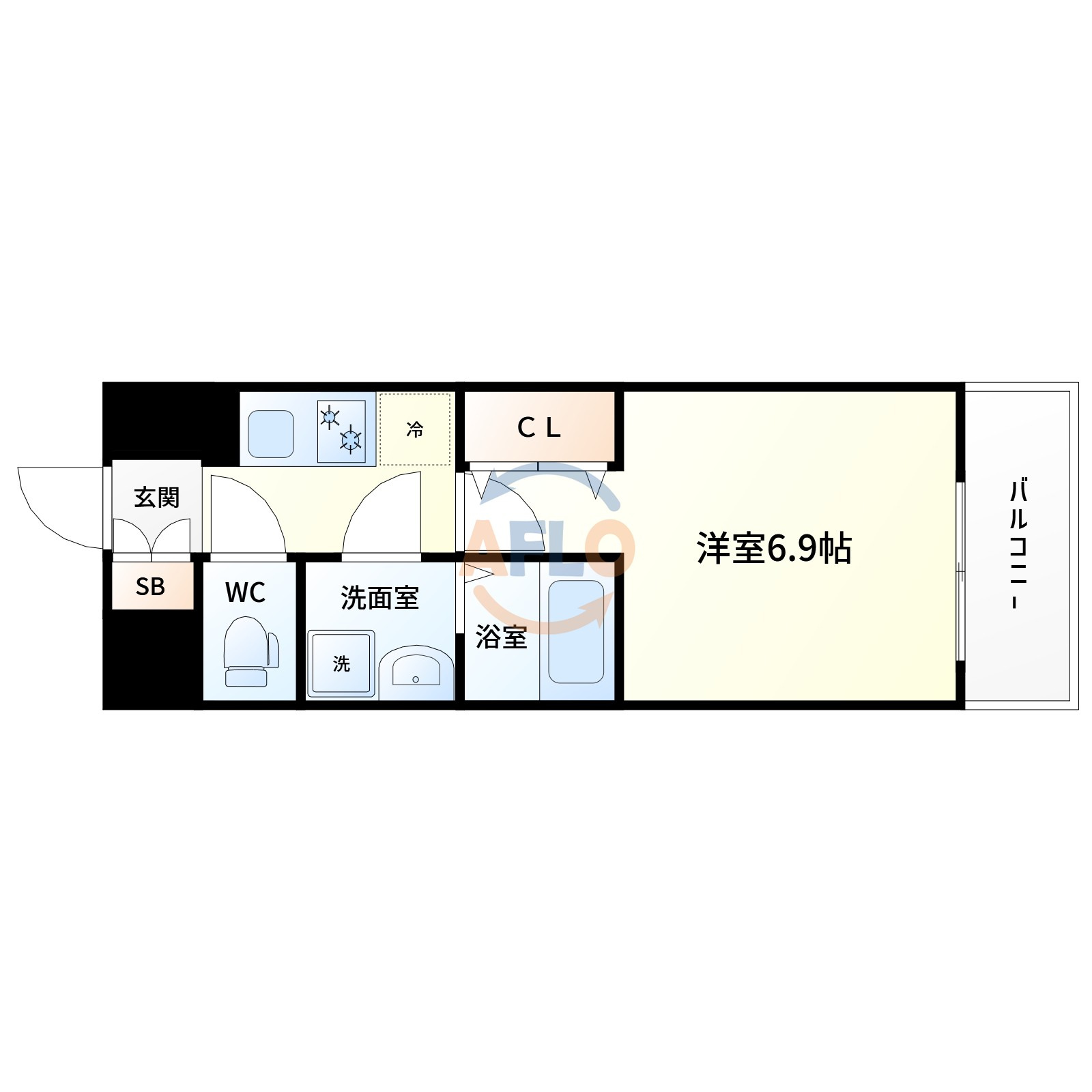 レジュールアッシュ淡路駅前の間取り|間取り