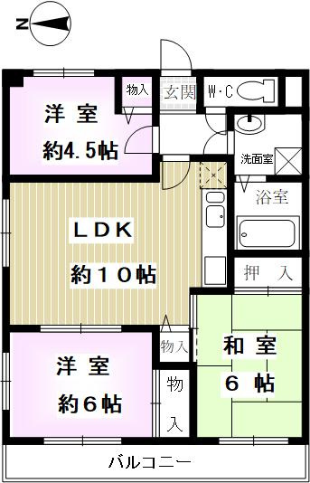 アルカディア武庫之荘東の間取り|間取りです