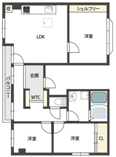 【間取り】 | 久一ハイツ1
