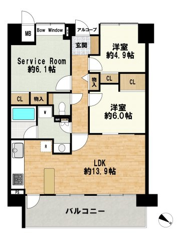 マルカール森南の間取り