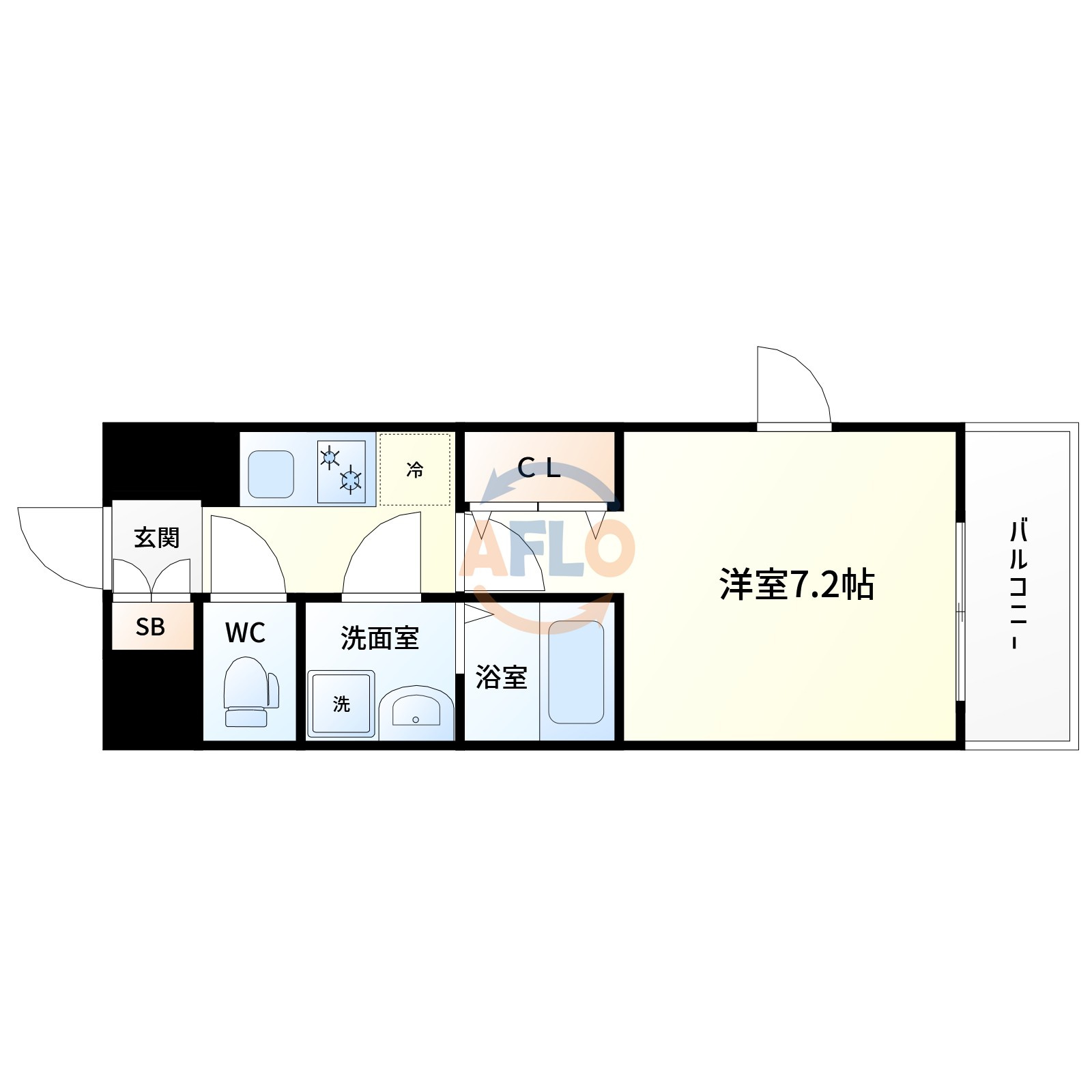 レジュールアッシュ淡路駅前の間取り|間取り